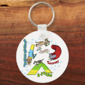 Cartoon Dog Agility Sleutelhanger (Voorkant)