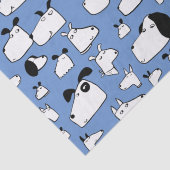 Cartoon Dog Blue Tissuepapier (Detail)