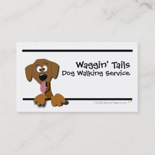 Cartoon Dog Business Card-sjabloon Visitekaartje