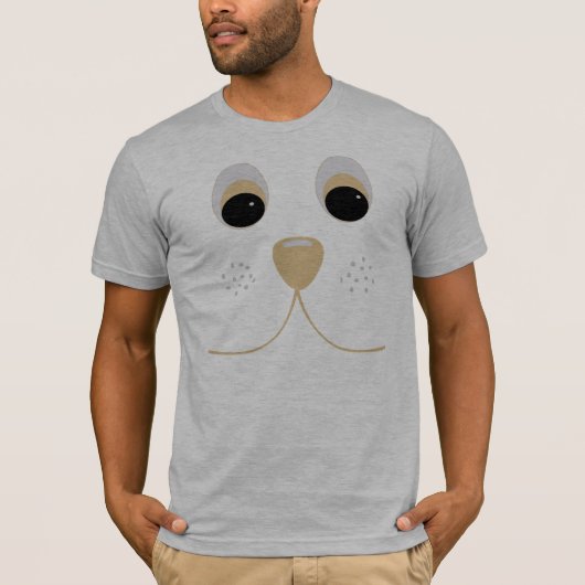 Cartoon Dog Face T-Shirt (Voorkant)