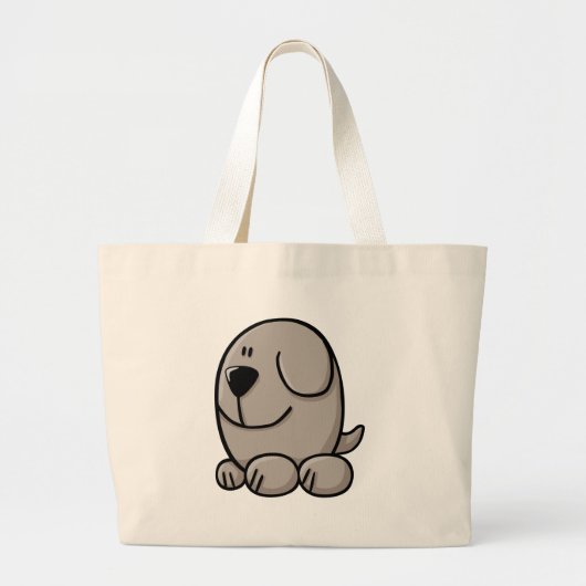 Cartoon Dog Grote Tote Bag (Voorkant)