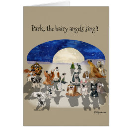Cartoon Dog Holiday Christmas Card