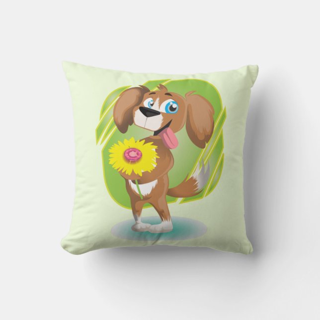 Cartoon Dog Kussen (Voorkant)