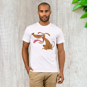 Cartoon Dog met tongen Mannen T-shirt
