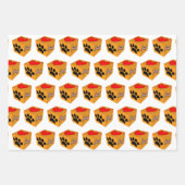 Cartoon Dog Paw Heart en Bone Inpakpapier Vel (Voorkant)