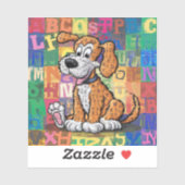 Cartoon Dog Sticker (Vel)