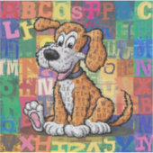 Cartoon Dog Sticker (Voorkant)