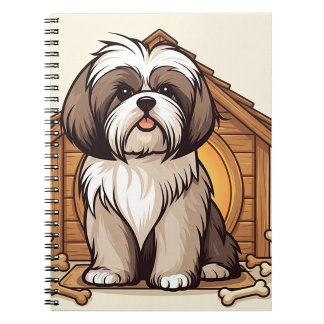 Cartoon Doghouse-Cute Shih Tzu Design Notitieboek
