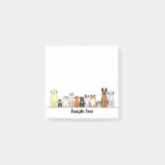 cartoon dogs postit post-it® notes