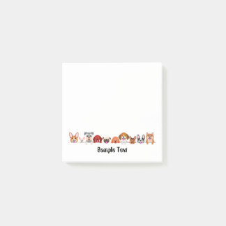cartoon dogs postit post-it® notes