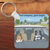 Cartoon dogs sleutelhanger (Voorkant)