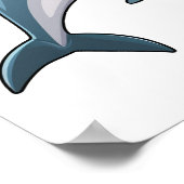 Cartoon dolfijn illustratie poster (Hoek)