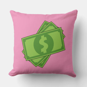 Cartoon Dollar Bills Kussen