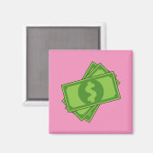 Cartoon Dollar Bills Magneet (Voorkant / Achterkant)