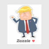 Cartoon Donald Trump Sticker (Vel)