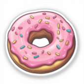 Cartoon donut sticker (Voorkant)