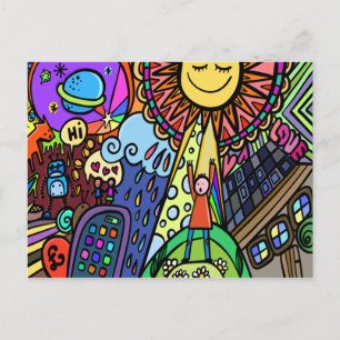 Cartoon Doodle Briefkaart