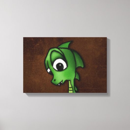 Cartoon Dragon Canvas Afdruk (Voorkant)