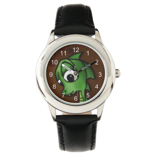Cartoon Dragon Horloge (Voorkant)