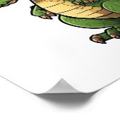 Cartoon Dragon Illustratie Poster (Hoek)