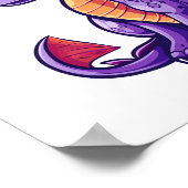 Cartoon Dragon Illustratie Poster (Hoek)