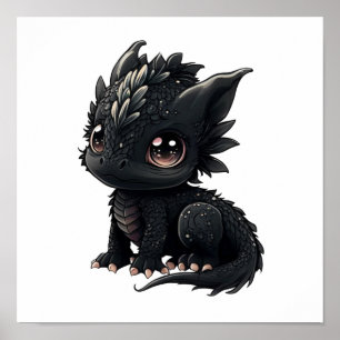 Cartoon Dragon Illustratie Poster