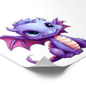 Cartoon Dragon Illustratie Poster (Hoek)