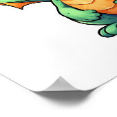 Cartoon Dragon Illustratie Poster (Hoek)
