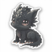 Cartoon Dragon Illustratie Sticker (Voorkant)