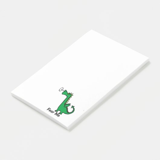 Cartoon Dragon Post-it® Notes (Schuin)
