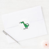 Cartoon Dragon Ronde Sticker (Envelop)