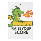 Cartoon Dragon Ruler Sticker - Schattigee School Mini Klembord (Achterkant)