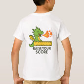 Cartoon Dragon Ruler Sticker - Schattigee School T-shirt (Achterkant)