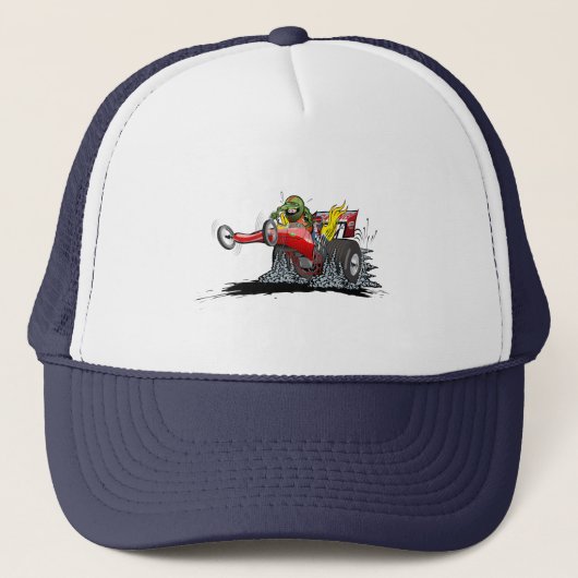Cartoon dragster trucker pet (Voorkant)