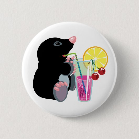 cartoon drink cocktail ronde button 5,7 cm (Voorkant)