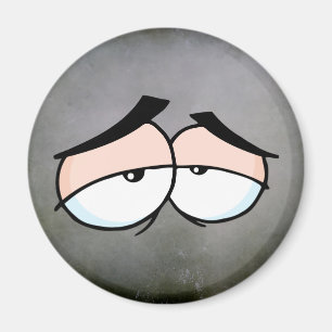 cartoon droevige ogen magneet