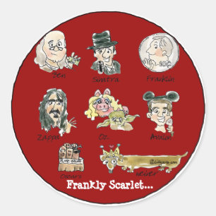 Cartoon drôle Stickers Scarlet franche / Sceau