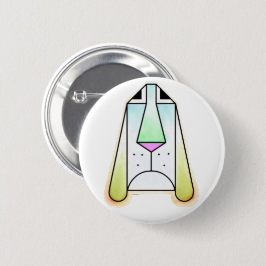 Cartoon Droopy Bloodhound Button (Voorkant /achterkant)