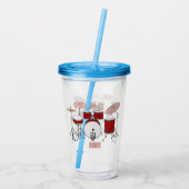 Cartoon Drum kit Acryl Drinkbeker (Achterkant)
