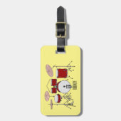 Cartoon Drum kit Bagagelabel (Voorkant verticaal)