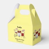 Cartoon Drum kit Bedankdoosjes (Achterkant)