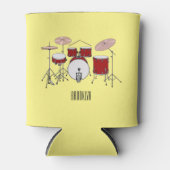 Cartoon Drum kit Blikjeskoeler (Voorkant)