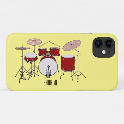 Cartoon Drum kit Case-Mate iPhone Case (Achterkant (horizontaal))