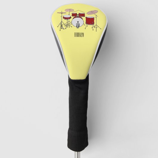 Cartoon Drum kit Golfheadcover (Voorkant)