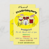 Cartoon Drum kit Kaart (Voorkant / Achterkant)