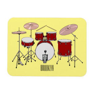 Cartoon Drum kit Magneet