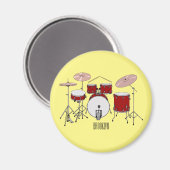 Cartoon Drum kit Magneet (Voorkant / Achterkant)