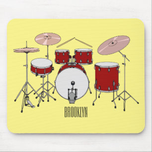 Cartoon Drum kit Muismat