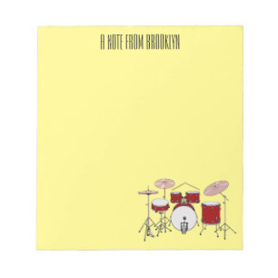 Cartoon Drum kit Notitieblok
