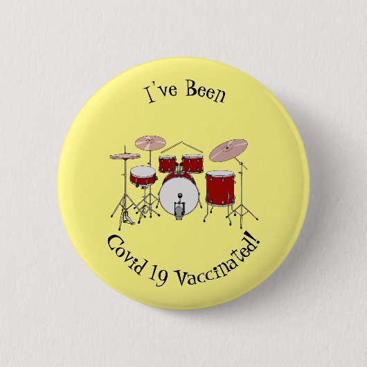 Cartoon Drum kit Ronde Button 5,7 Cm (Voorkant)
